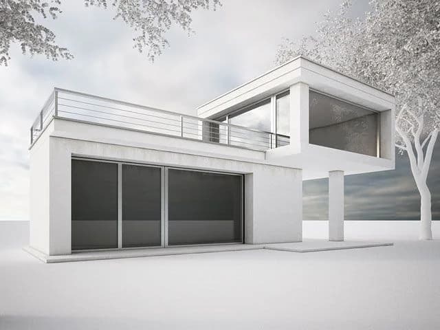 Render workflow example for turning a model view into an architectural render