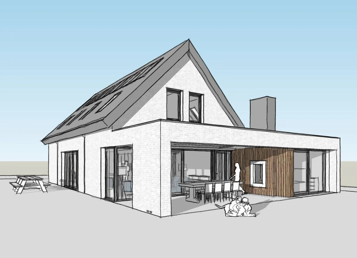 Architectural render before adding a new object