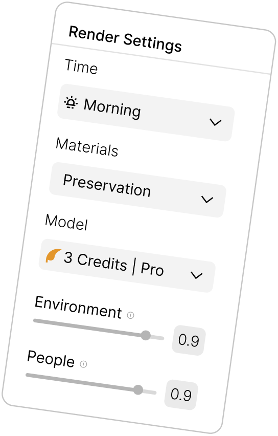 Rendervi workspace settings showing team project controls