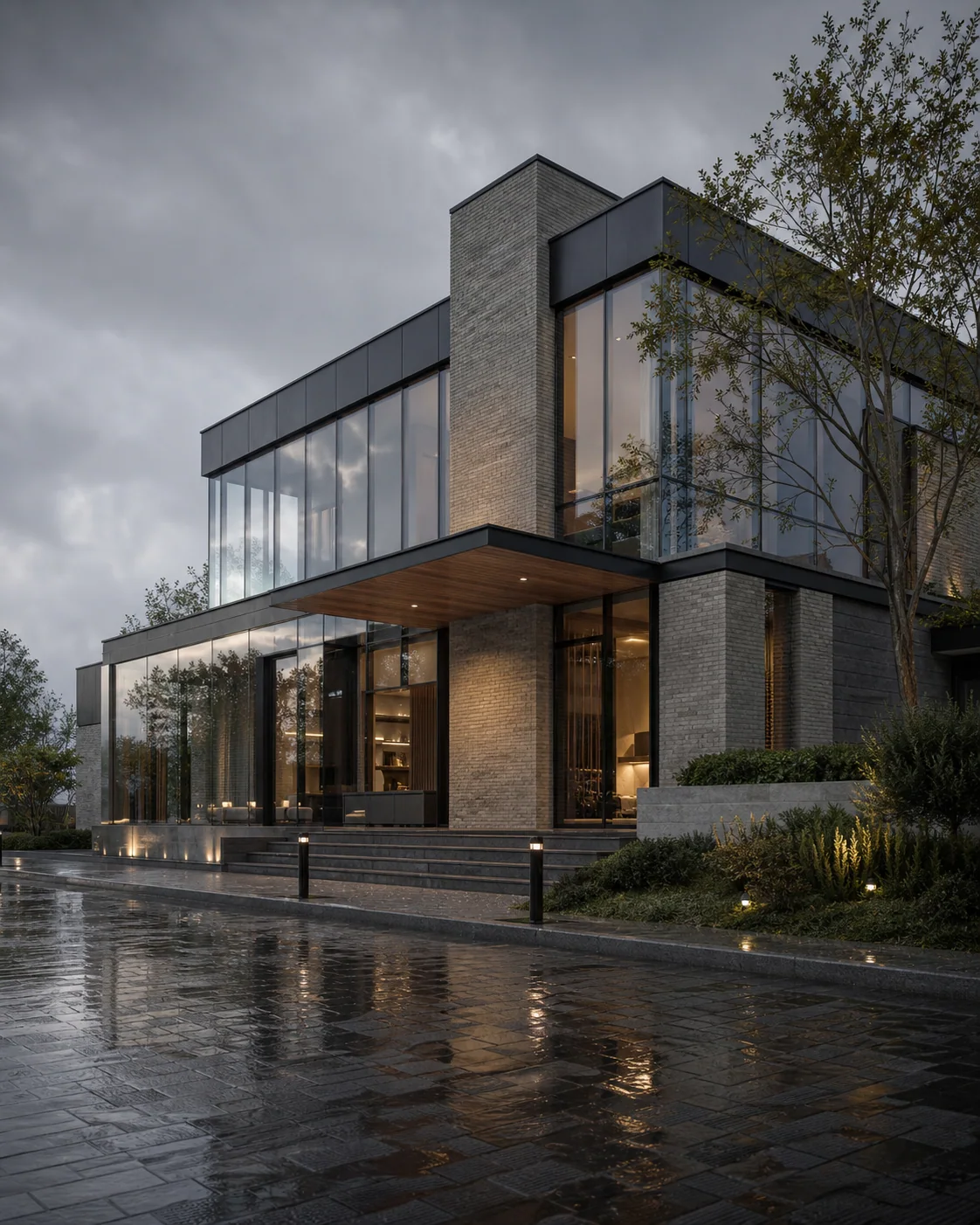 Rainy Editorial mode example in Rendervi