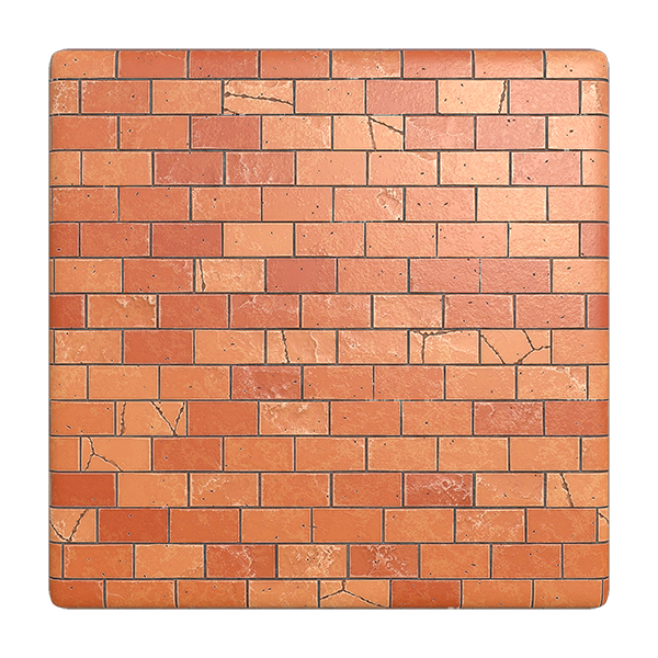 Damaged Red Brick Texture with Cracks (Bricks 0005) texture preview
