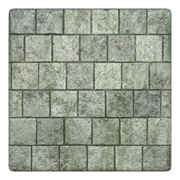 Mossy Gray Brick Texture (Bricks 0007) texture preview