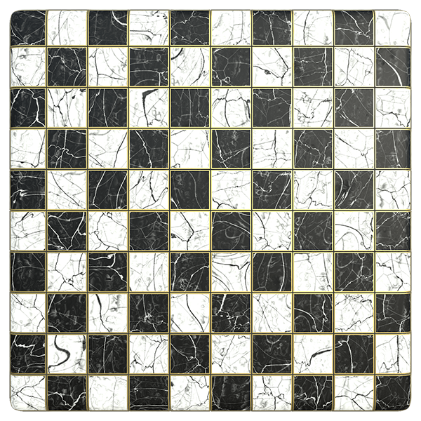 Black and White Checkers with Marble Texture (Marble 0001) texture preview