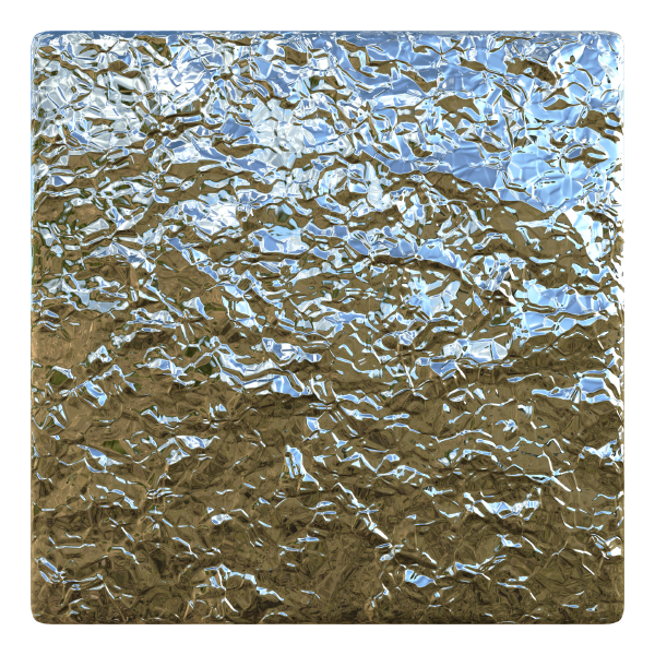 Crumpled or Wrinkled Aluminum Foil Texture (Metal 0005) texture preview