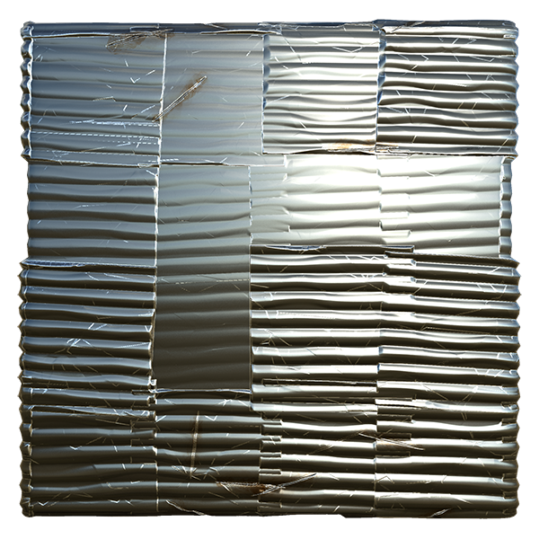Corrugated Metal Sheets with Cuts and Scratches (Metal 0008) texture preview